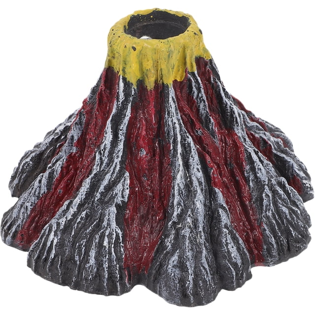Decoración de acuario con volcán, simulación de volcán, modelo de acuario, paisajismo de acuario, volcán
