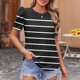 thumbnail image 1 of Karight Womens Short Sleeve Tops Dressy Casual Summer Shirts Puff Sleeve Classic Polka Dot Blouse Trendy Tunic Floral Tees, 1 of 5
