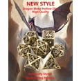 thumbnail image 2 of Juego de dados de metal Dnd Juego de dados de dragón poliédrico hueco Juego de dados de juego de rol de dragones y mazmorras 7Cps con caja de metal de regalo Adecuado para tarjetas de juegos de mesa D, 2 of 5