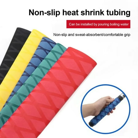 Kuorak Fishing Rod Grip Fishing Pole Heat Shrink Sleeve Wrap Wear Resistant Non-Slip Universal Fishing Rod Handle Cover Accessories