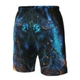 thumbnail image 4 of Zufioo Cool Blue Light Wolf for Men's Casual Beach Shorts, Sports Fitness Quick-drying Drawstring Shorts with Pockets for Home Wear-XX-Large, 4 of 6