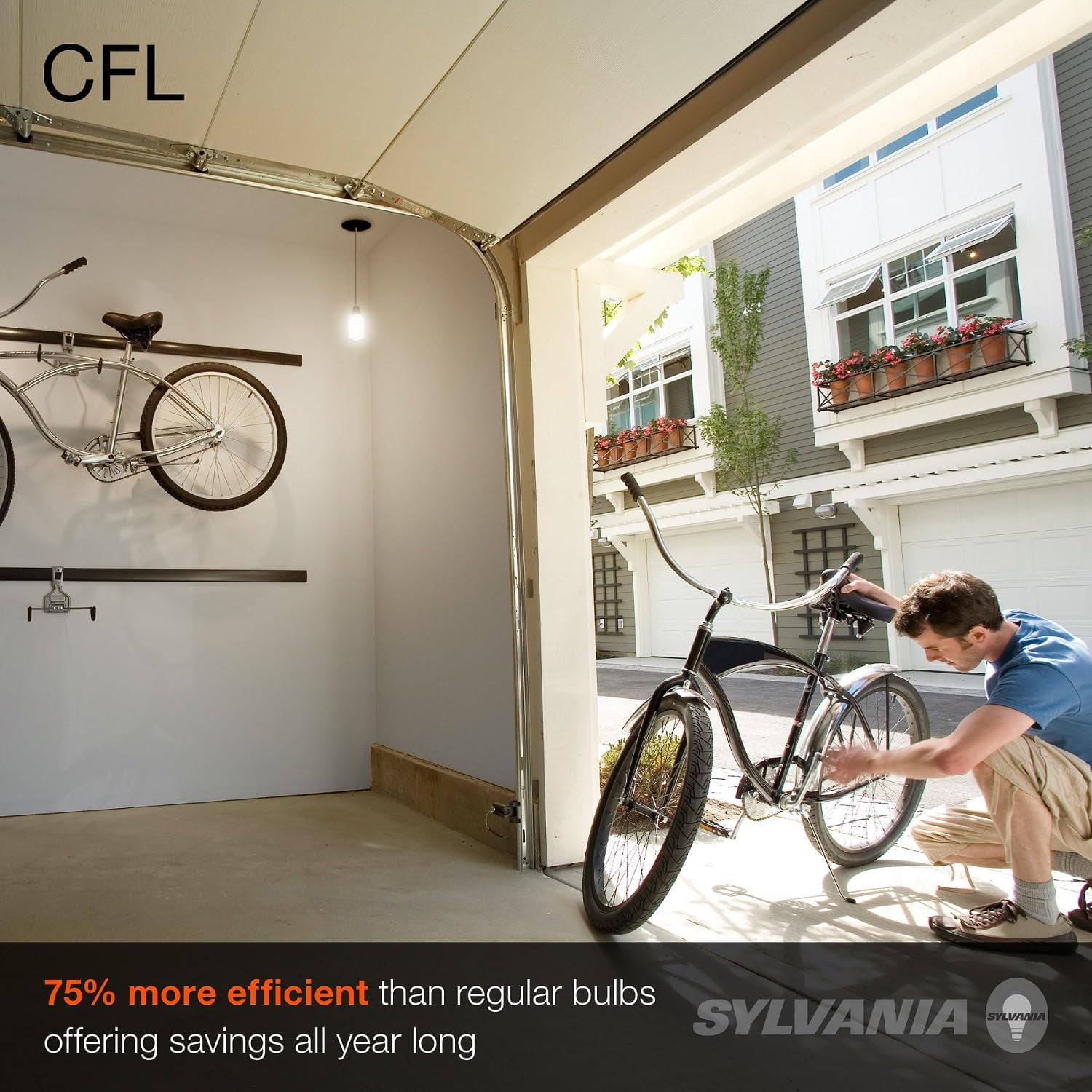 (8 bulbs) Sylvania CFL T2 Twist Light Bulb, 60W Equivalent, Efficient 13W, 850 Lumens, Medium Base, 2700K, Soft White