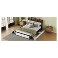 thumbnail image 6 of Miekor Furniture Metal Queen Size Platform Bed With 4 Drawers, Upholstered Headboard and Footboard, Sockets and USB Ports, White B3A399, 6 of 8
