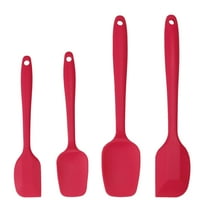 4pcs Kitchen Cooking Silicone Spatula Set Heat Resistant Turner Scraper Baking Utensils Red