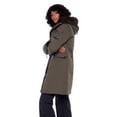 thumbnail image 3 of ALPINE NORTH Women’s Navy Vegan Down Long Parka Jacket - Water Repellent, Windproof, Warm Insulated Winter Coat with Faux Fur Hood,Olive, Medium, 3 of 6