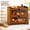 Brown, variant on Extra Large Bamboo Bread Box for Kitchen Countertop, Double Layer Bread Storage Container, Bread Bin Organizer for Pantry Cabinet, Black