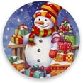 thumbnail image 2 of Christmas Snowman Coasters Absorbent Moisture Non-Slip Drink Coaster Ceramic Stone with Cork Base Desktop Protection, 2PCS, 2 of 6