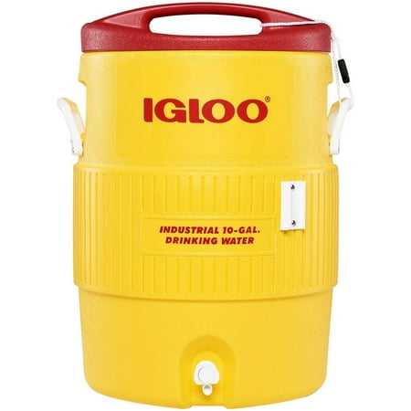 Igloo Heat Stress Solution Water Coolers, 10 Gallon, Red and Yellow - 1 EA (385-48154)