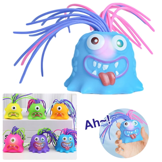 Juguete de Descompresión Bsvklp El Pequeño Monstruo que Tira del Pelo y Grita Azul