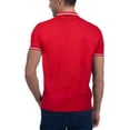 thumbnail image 2 of X RAY Jeans Mens Basic Short Sleeve Tipped Polo, Fiery Red/White, S, 2 of 3