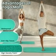 thumbnail image 4 of Fitvids 1/2-Inch Thick High Density Exercise Yoga Mat with Carrying Strap, Aqua, 4 of 7