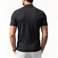 thumbnail image 5 of FGVCTG Mock Neck T-Shirts for Men Casual Short Sleeve Lightweight oft Basic Solid Pullover Undershirt Black L, 5 of 6