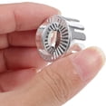 thumbnail image 3 of Greenadscape 10pcs DIY Christmas Ornament Tops Caps Plastic Silver for Crafting, 3 of 5