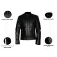 thumbnail image 5 of NomiLeather lambskin leather jacket men – black leather jacket and leather jackets for men BLACK XX-Large, 5 of 7