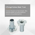 thumbnail image 5 of 5/16x13mm T-Nuts 4 Pronged 0.83" x 0.51" Tee Nut Carbon Steel Half Thread 50packs, 5 of 7