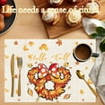 thumbnail image 4 of Fall Table Runner 12x18in Linen Hello Fall Cartoon Mouse Autumn Placemats Set of 4 Thanksgiving Farmhouse Tables Runners Seasonal Harvest Table Mats Kitchen Dining Indoor Outdoor Home Party Decor, 4 of 6