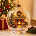 thumbnail image 2 of PLPPYFS Glowing Christmas Diorama Ornament, Light‑Up Mini Holiday Scene 3.54In, Christmas Hanging Diorama Ornament with Warm LED Light, Festive Keepsake for Tree, Mantel & Christmas Party Decor, 2 of 6
