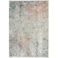 thumbnail image 1 of Tapis Turc Ivoire Usé à Motif Botanique Intégral, 1 of 5