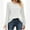 #3 White, variant on IWEMEK Fall Tops for Women Casual Loose Fit Long Sleeve Tshirts Crew Neck Solid White Tees Comfort Waffle Blouse Size S