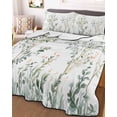thumbnail image 3 of Quilts Full Size, Sage Green Trees Soft Comforter Bedding Set for Bed, Green Eucalyptus Leaves Lightweight Quilted Bedspread with Pillow Cover(2 Pieces) for All Season, 78x90 Inch, 3 of 6