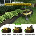 thumbnail image 4 of KFFKFF Garden Border, 10-inch Depth Spanning 40 ft, Repurposed HDPE Coiled Terrace Board, Adaptable Curved Edge for Landscaping, Lawn, Garden, Yard, Weed Prevention, Black, 4 of 9