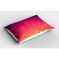 thumbnail image 2 of Ambesonne Orange and Pink Pillow Sham 2 Pack, Ombre Circles, 26"x20", Orange Purple Pink, 2 of 3
