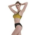 thumbnail image 6 of Picia Gold Glitter Gradient Women's High Waisted Bikini Scoop Neck Swimsuit Two Pieces Bathing Suit-Small, 6 of 8