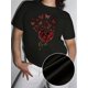 thumbnail image 1 of Women's Vintage Butterfly & Floral Print Crew Neck T-Shirt - Casual Short Sleeve, Black Polyester, Machine Washable, Ideal for Spring/Summer, 1 of 7