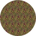 thumbnail image 1 of Ahgly Company Machine Washable Indoor Round Transitional Red Brown Area Rugs, 3' Round, 1 of 7
