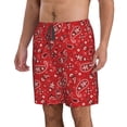 thumbnail image 2 of Fotbe Red Paisley Floral Trajes de Baño Estampados para Hombre, Shorts de Verano de Secado Rápido, Ropa de Playa, Bañadores-XX-Large, 2 of 6