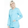 thumbnail image 3 of Cherokee Women's Snap Front Scrub Jacket with 3 Pockets and Knit Cuff - WW340, 3 of 6