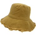 thumbnail image 5 of CoCopeaunts Raw Edge Plain Bucket Hat Women Small Fresh Fisherman Hat Leisure Literature Wild Sun Hat Trendy Simple Basin Hat, 5 of 8