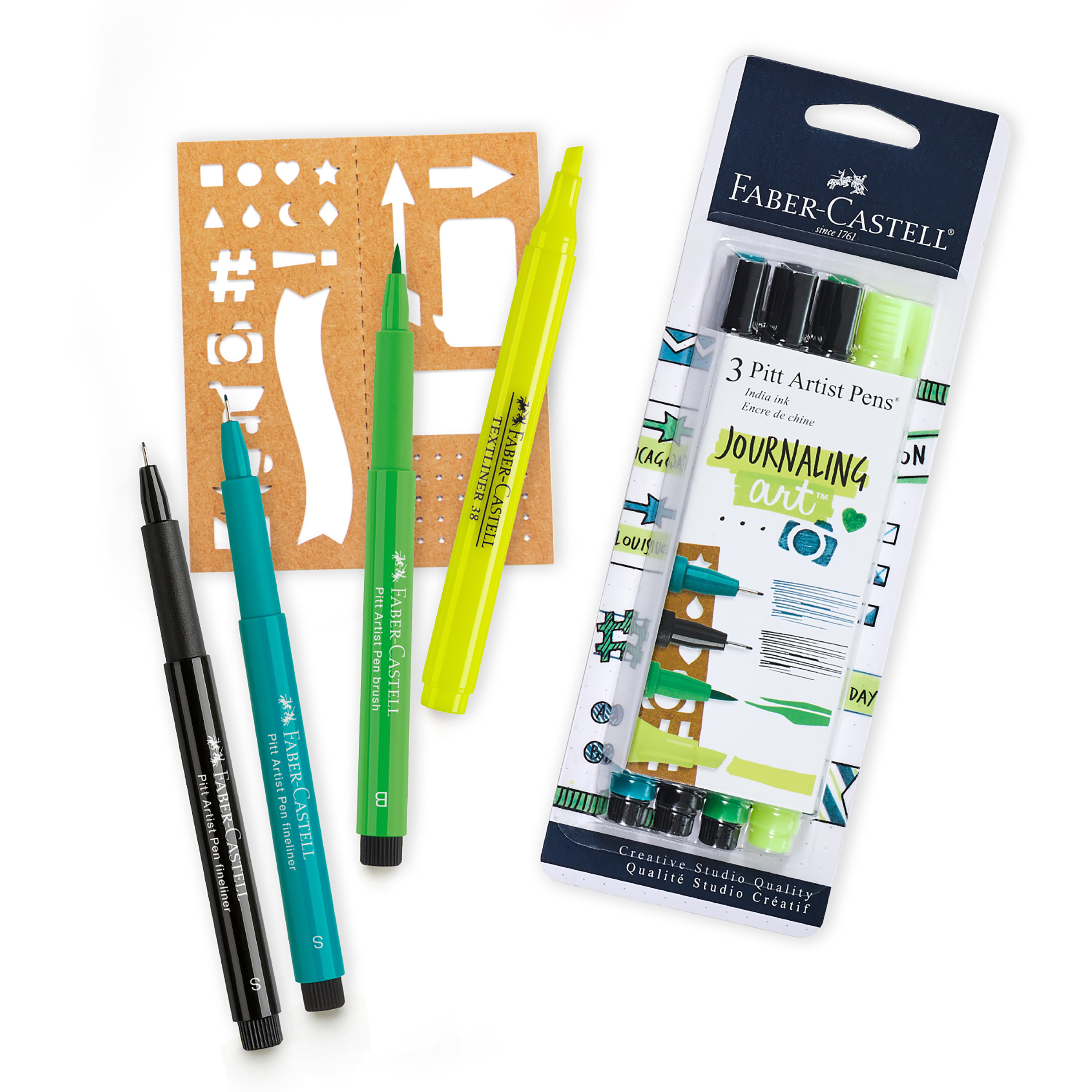 Journaling Faber-Castell Pitt Artist Pen Set 4 Assorted Pen Markers 