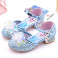 thumbnail image 1 of Sandalias de Disney para niñas, zapatos de princesa Elsa Frozen 2, zapatos de cristal para niñas pequeñas, zapatos de tacón alto para niños, pasarela Show Shoes26-Insole 17,2 CM Gao Jinjia LED, 1 of 2