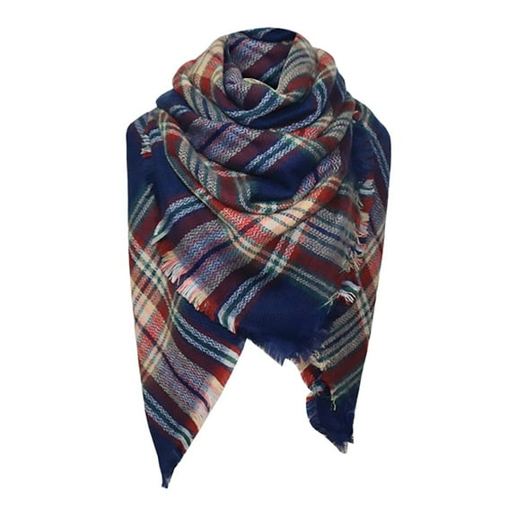 LIZENG Women'S Winter Colorful Plaid Warm Soft Scarf Shawl Imitation Scarf with Shawls for Headscarf and Neck ﻿for Fashion and Comfort