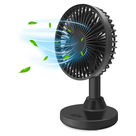 

USB Desk Fan Table Fan Oscillating Fan Head Rotating Adjustment Portable Mini Personal Fan 3 Speeds Black