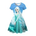 thumbnail image 1 of Summer Baby Girl Frozen Princess Elsa Anna Blancanieves Vestido de fiesta Jasmine Mermaid Ariel Dibujos animados 3D Imprimir Ropa casual Vestido7-8T (Etiqueta 140) Gao Jinjia LED, 1 of 2
