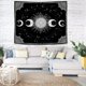 thumbnail image 3 of Tapiz de luna de sol, tapiz de fase lunar para colgar en la pared, tapiz de constelación de luna blanca y negra, tapiz psicodélico de luna bohemia para habitación, dormitorio, decoración de dormitorio Fokelyi ZJWJ510, 3 of 3