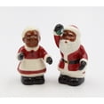 thumbnail image 3 of Ceramic African American Santa Couple Salt and Pepper Shakers Gift, 3 of 5