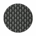 thumbnail image 1 of Black and White Mouse Pad for Computers, All Seeing Eye Motif in Middle Eastern Hand Design Monochrome Mandala, Round Non-Slip Thick Rubber Modern Gaming Mousepad, 8" Round, Black White, by Ambesonne, 1 of 2
