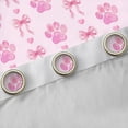 thumbnail image 4 of Homewish Cute Dog Paw Blackout Curtains,Kawaii Bowknot Heart Curtains Pack of 2 (42x84 Each),Pink, 4 of 6