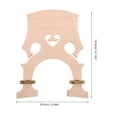 thumbnail image 2 of OULII Pont de Violoncelle Réglable en Bois d'Érable Taille 3/4 Bas Haut Design Européen Accessoire de Violoncelle, 2 of 8