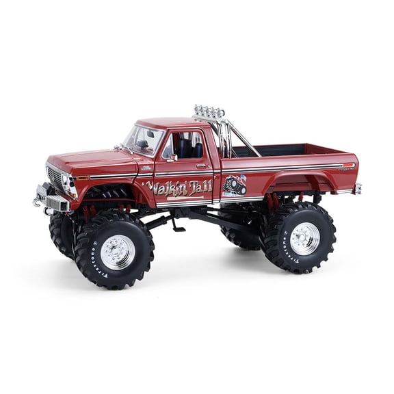 1979 Ford F-250 Monster Truck with 48-Inch Tires "Walkin' Tall" Red "Kings of Crunch" 1/18 Diecast Model Car by Greenlight
