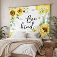 thumbnail image 3 of Sunflower Floral Small Tapestry for Bedroom Wall Hanging Tapestry,Farmhouse Pastoral Daisy Bees Botanical Ceiling Backdrop Tapestries Poster Blanket Wall Decor for Teens Room Living Room 23" x 28", 3 of 8
