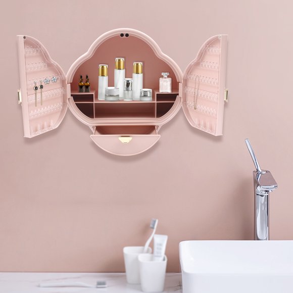 Wall Mounted Makeup Storage