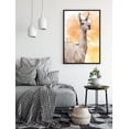 thumbnail image 2 of PixonSign Framed Canvas Print Wall Art Water Color Splash Llama Animals Wilderness Illustrations Modern Art Rustic Landscape Expressive Multicolor for Living Room, Bedroom, Office - 24"x36" Black, 2 of 5