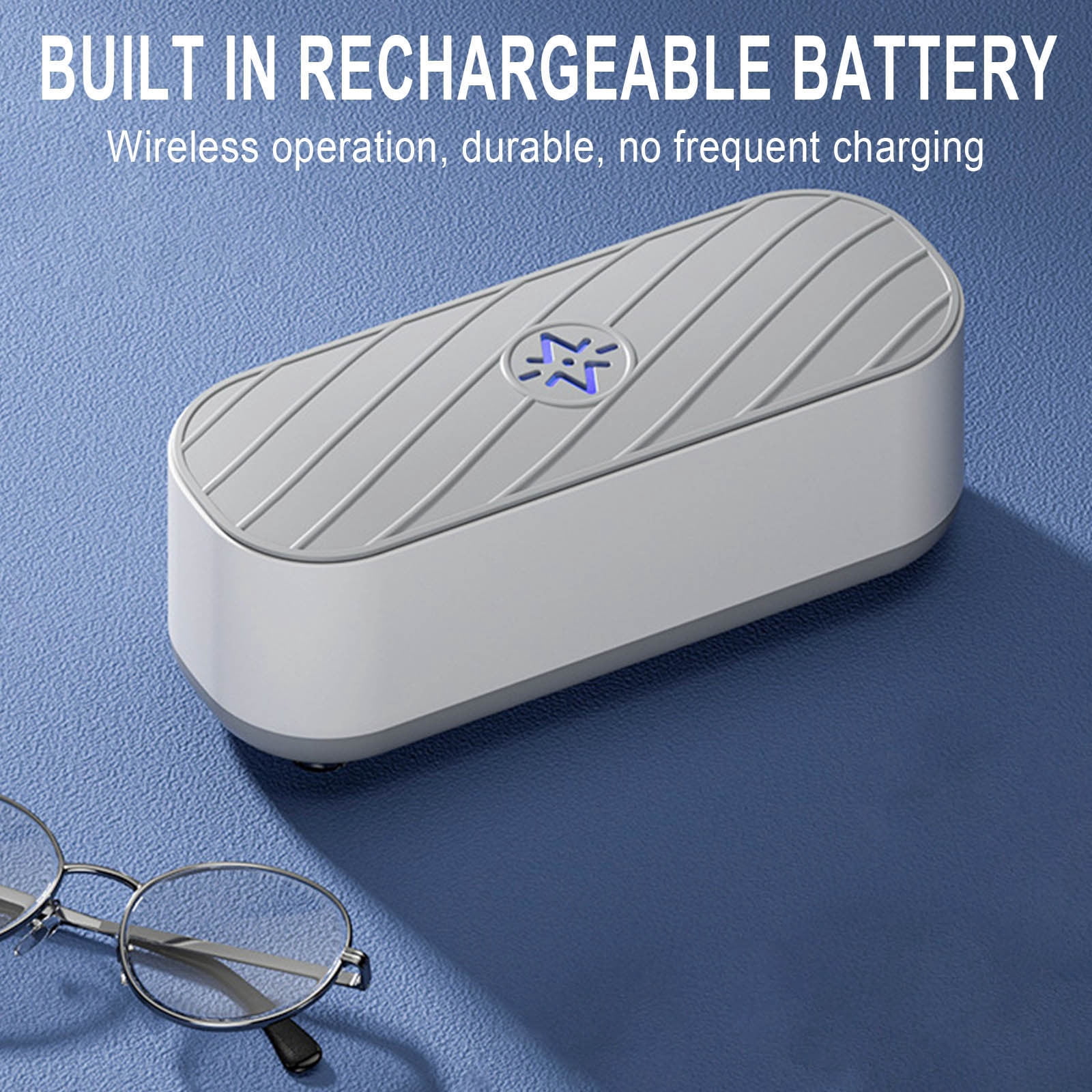 Lunxisen 4 Pcs Ultrasonic Cleaner Portable Eyewear Jewelry Tooth Case Shaver Cleaning Device Home Travel Essential