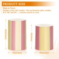 thumbnail image 6 of Yayeee Flameless Candles with Remote Flickering Battery Operated Multi Color Changing, Pink and Yellow Striped Pattern, 6 of 7