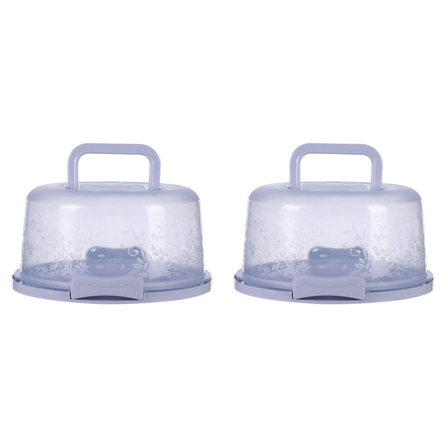 (Lot de 2) Rinsvye Boîte à Gâteau Portable Contenants de Rangement pour Gâteau pour Riz et Cupcake Porte-Gâteau Rangement Contenants Alimentaires Contenant pour Gâteau Tarte