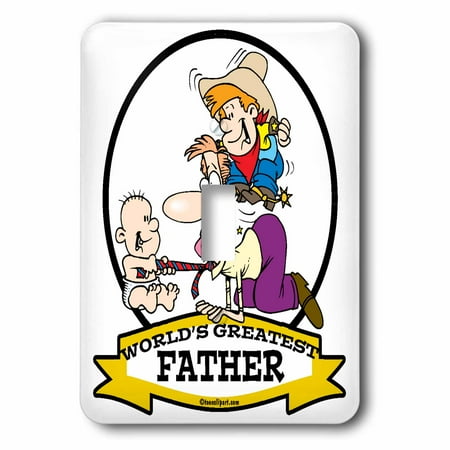 Moen Plug - 3dRose Funny Worlds Greatest Father Men Cartoon, 2 Plug Outlet Cover